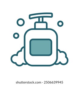 Plantilla de diseño de Vector de icono de champú simple y limpia