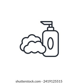 Shampoo-Symbol. vector.Editable stroke.linear style sign for use web design,logo.Symbol illustration.