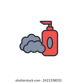 Shampoo icon. vector.Editable stroke.linear style sign for use web design,logo.Symbol illustration.