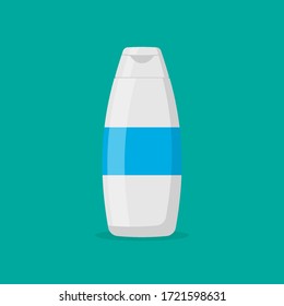 Shampoo aislado sobre fondo blanco. Ilustración vectorial. Eps 10.