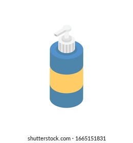 Shampoo isometric icon. 3d vector colorful illustration. isolated on white background