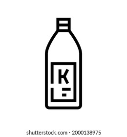 shampoo keratin bottle line icon vector. isolated contour symbol black illustration