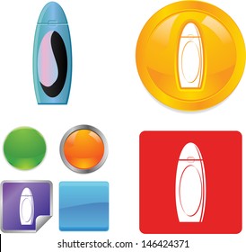 Shampoo or Lotion bottle icons