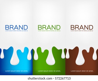 shampoo or lotion bottle pack label template vector