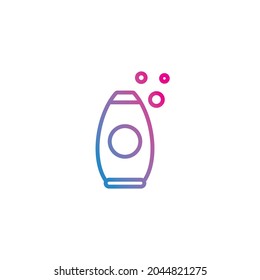 Shampoo outline gradient icon vector
