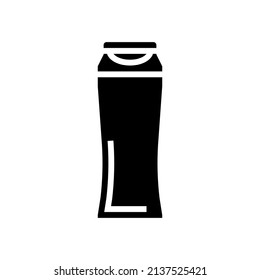 shampoo plastic glyph icon vector. shampoo plastic sign. isolated contour symbol black illustration