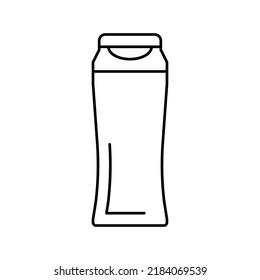 shampoo plastic line icon vector. shampoo plastic sign. isolated contour symbol black illustration