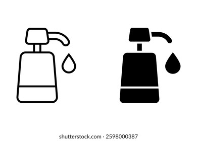 shampoo or soap liquid icon vector on white background