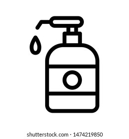 shampoo thin line vector icon