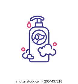 Shampoo Vector 2 colours Icon Design illustration. Veterinary Symbol on White background EPS 10 File