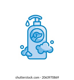 Shampoo Vector blue colours Icon Design illustration. Veterinary Symbol on White background EPS 10 File
