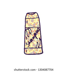 shampoo vector doodle sketch isolated on white background