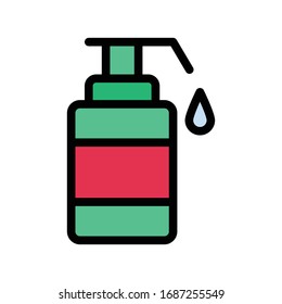 shampoo vector flat color icon 