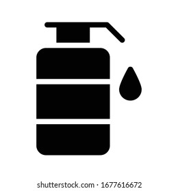 icono plano de glifo vectorial shampoo 