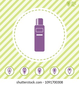 shampoo  vector icon. Flat design style