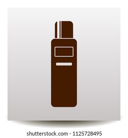 shampoo  vector icon on a realistic paper background with shadow. Flat design style