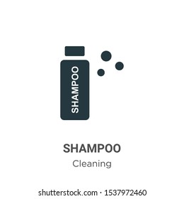Shampoo vector icon on white background. Flat vector shampoo icon symbol sign from modern cleaning collection for mobile concept and web apps design.