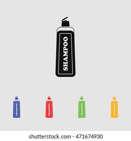 Shampoo vector icon for web and mobile. Flat style.