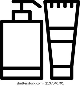 ilustración vectorial de champú aislada en un fondo transparente. iconos vectoriales de glifo para el concepto o gráficos web.