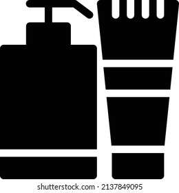 shampoo vector illustration isolated on a transparent background. glyph vector icons for concept or web graphics.