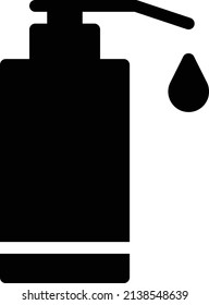 ilustración vectorial de champú aislada en un fondo transparente. iconos vectoriales de glifo para el concepto o gráficos web.
