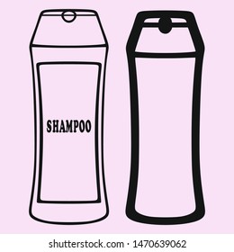 shampoo vector silhouette isolated set