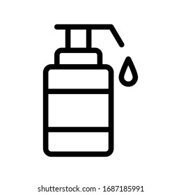 shampoo vector thin line icon 