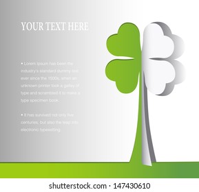 SHAMROCK BACKGROUND. Vectorial image easy for modify. 