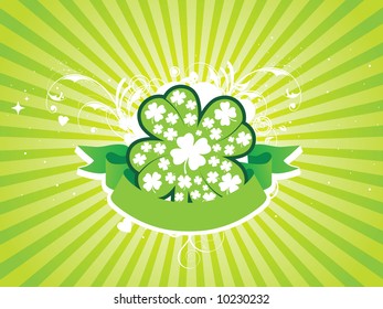 Shamrock banner vector illustration