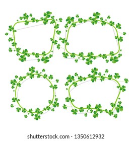 Shamrock banner with white background.