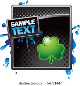 shamrock black halftone grungy ad