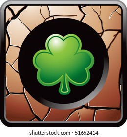 botón web rayado de bronce de shamrock