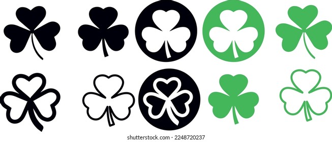 Shamrock celebration patrick,luck icons vector design