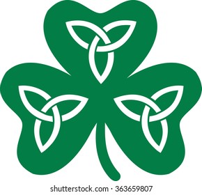 Shamrock with celtic knots