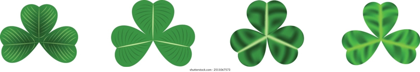 shamrock clipart. set of shamrocks clipart isolated on white background. shamrock clipart png	
