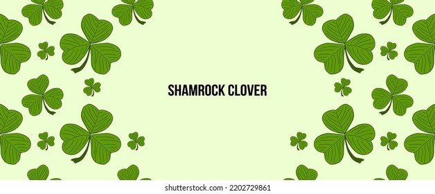 Shamrock clover background. Shamrock clover background with copy space. Shamrock clover in green color. vector illustration eps10