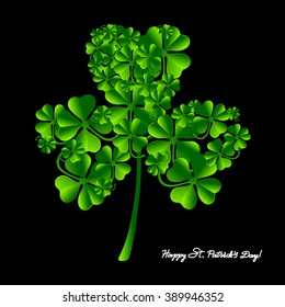 Shamrock, clover design, perfect for St. Patrick's Day. Clover leaf .Vector illustration.