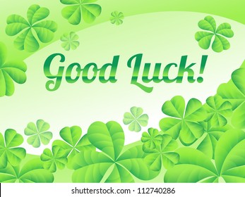 Shamrock, clover design, St. Patrick's glowing abstract background