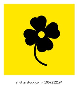shamrock clover flower icon vector