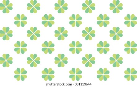 shamrock clover four leaves seamless pattern vector