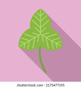 Shamrock clover icon flat vector. Irish luck. Shape day