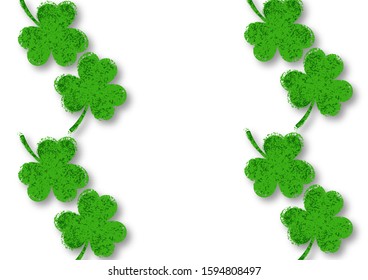 Shamrock clover leaf icon. Creative design element for St. Patrick's Day. Vector illustration