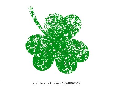 Shamrock clover leaf icon. Creative design element for St. Patrick's Day. Vector illustration