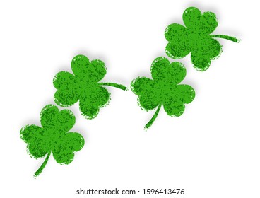 Shamrock clover leaf icon. Creative design element for St. Patrick's Day. Vector illustration