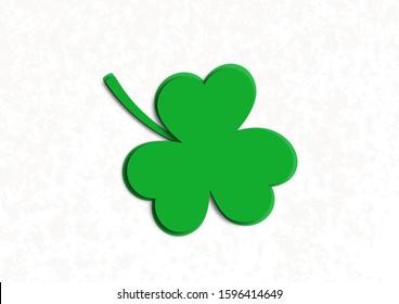 Shamrock clover leaf icon. Creative design element for St. Patrick's Day. Vector illustration