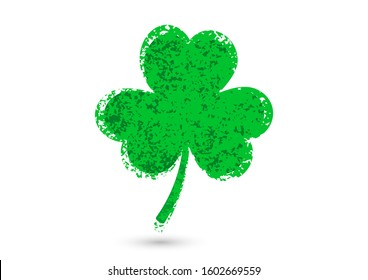 Shamrock clover leaf icon. Creative design element for St. Patrick's Day. Vector illustration