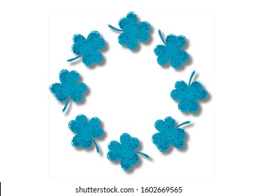 Shamrock clover leaf icon. Creative design element for St. Patrick's Day. Vector illustration