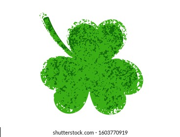 Shamrock clover leaf icon. Creative design element for St. Patrick's Day. Vector illustration
