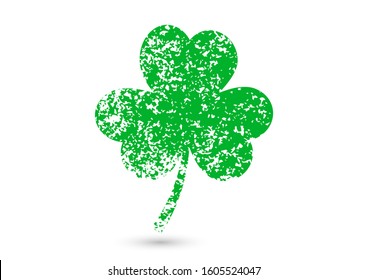 Shamrock clover leaf icon. Creative design element for St. Patrick's Day. Vector illustration