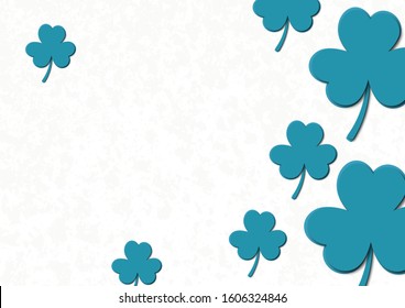 Shamrock clover leaf icon. Creative design element for St. Patrick's Day. Vector illustration